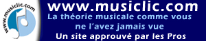 Musiclic.com propose des cours de solfège et d’harmonie, des analyses de chansons et de nombreux jeux pour apprendre facilement et sérieusement la musique. Un site approuvé par les Pros (Jean-Jacques Goldman, Erick Benzi, Jean-Félix Lalanne …) - Une méthode reconnue.